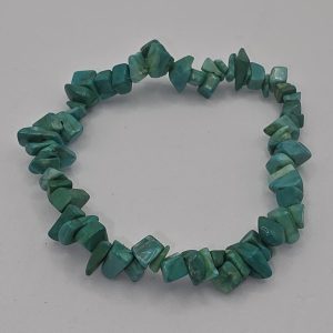 Green Howlite Stone Chip Bracelet