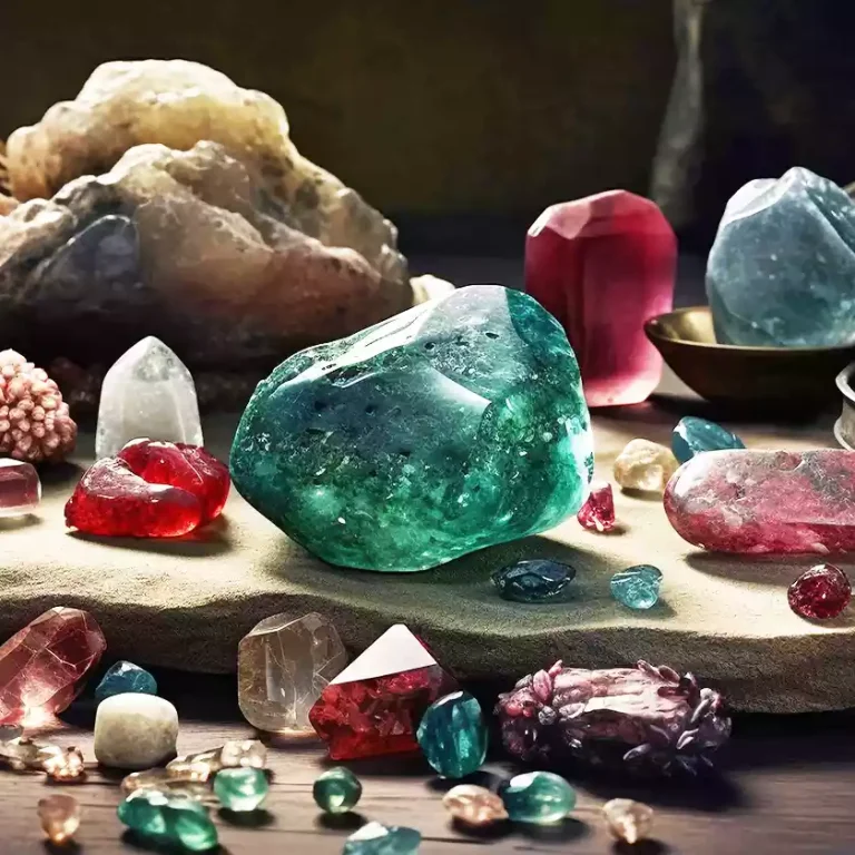 Selection of crystals used in crystal healing therapy